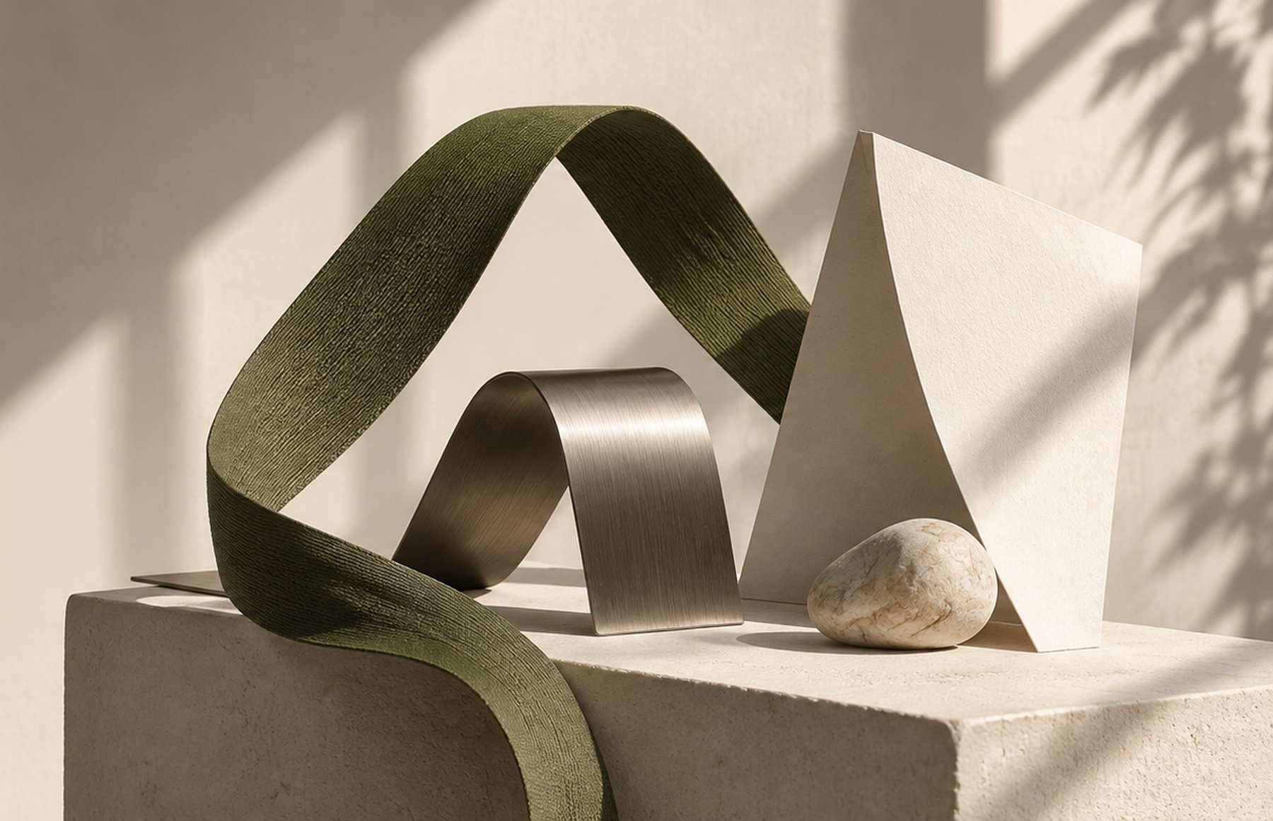 Sculptural composition expressing movement, function and design